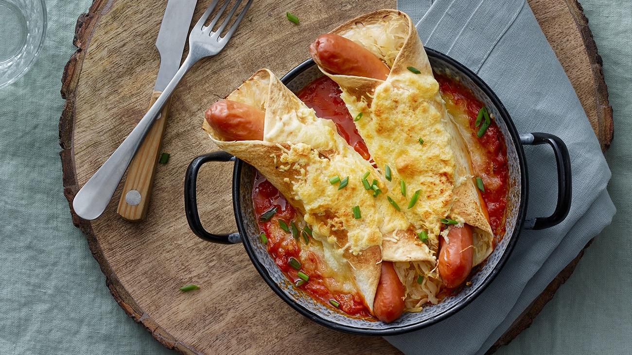 Sauerkraut-Tortillas mit Schweizer Emmentaler AOP