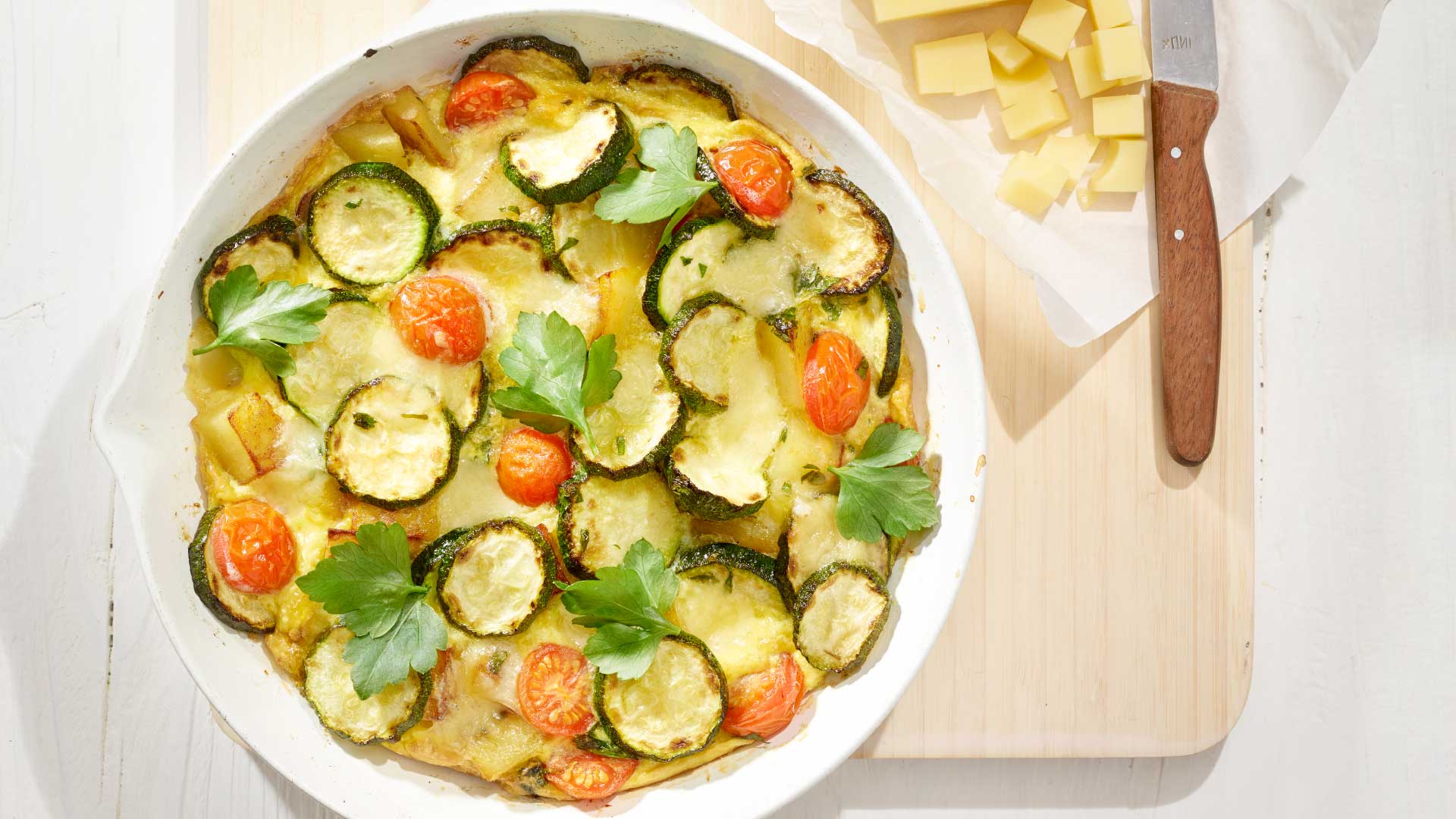 Zucchini-Frittata mit Schweizer Emmentaler AOP