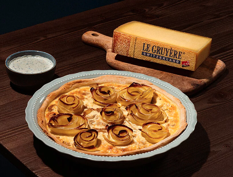 Zwiebel-Kartoffel-Quiche mit le Gruyère AOP | Schweizer Käse