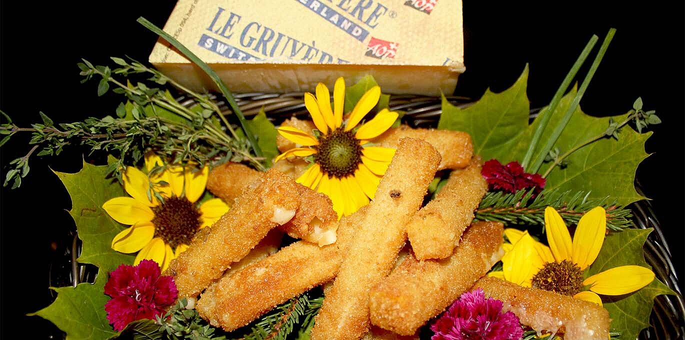 Frittierte Le Gruyère AOP Sticks