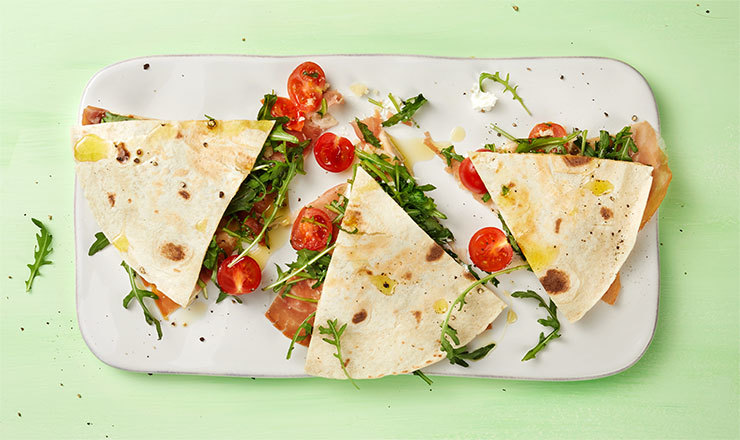 Tortillas mit Schinken und Sbrinz AOP