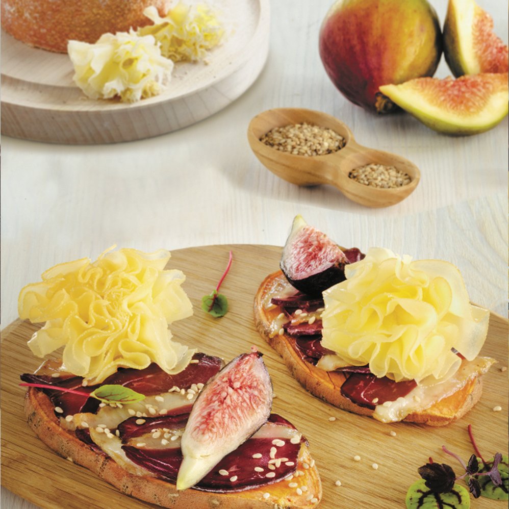 Kartoffel-Canapés mit Entenbrust und Tête de Moine AOP | Schweizer Käse
