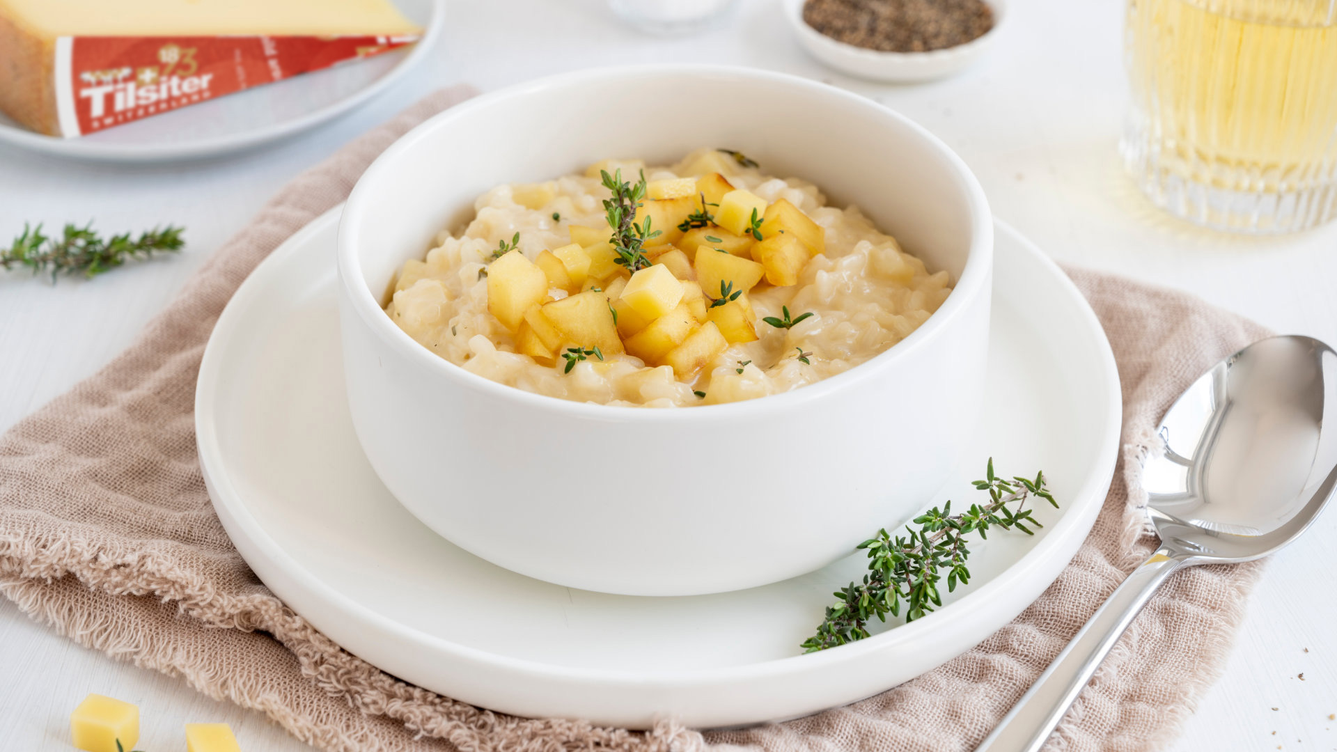 Apfel-Risotto mit Schweizer Tilsiter