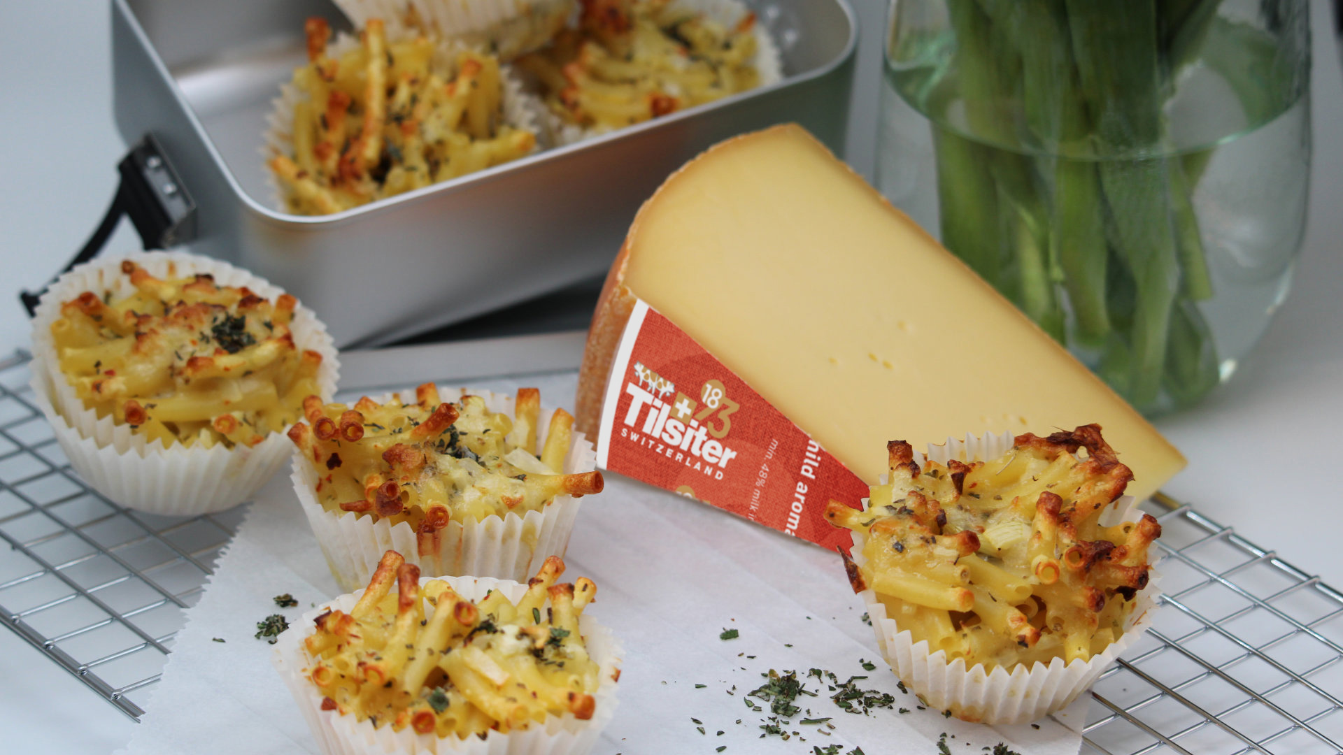 Mac'n'Cheese Muffins mit Schweizer Tilsiter