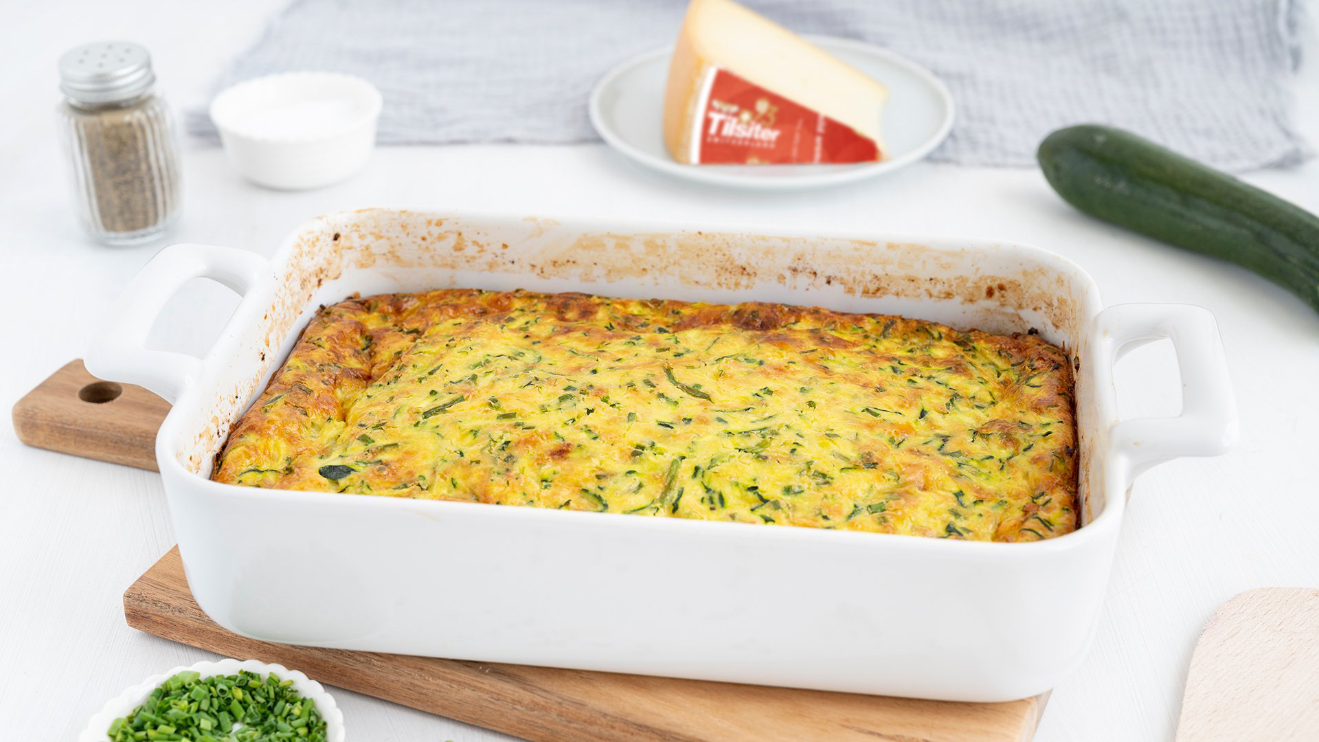 Zucchini-Quiche mit Schweizer Tilsiter