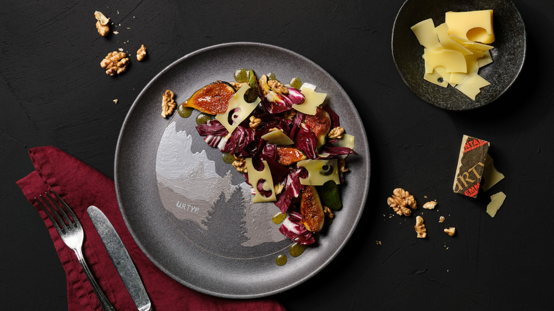 Radicchio-Salat mit Feigen und Schweizer Emmentaler AOP URTYP®