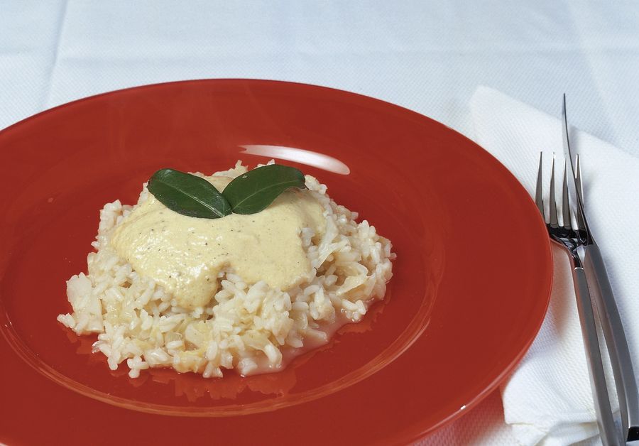 Wirsing-Risotto mit Fonduta