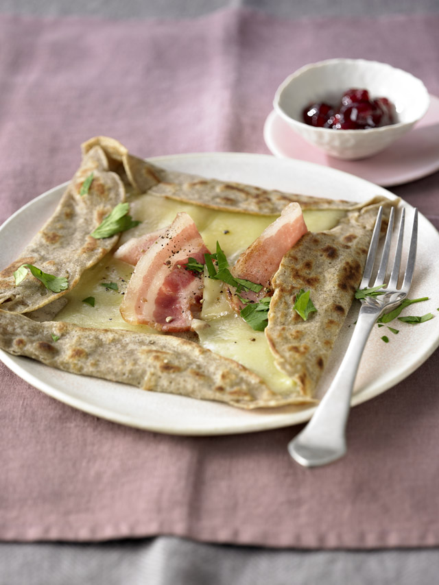 Galettes mit Le Gruyère AOP und Speck