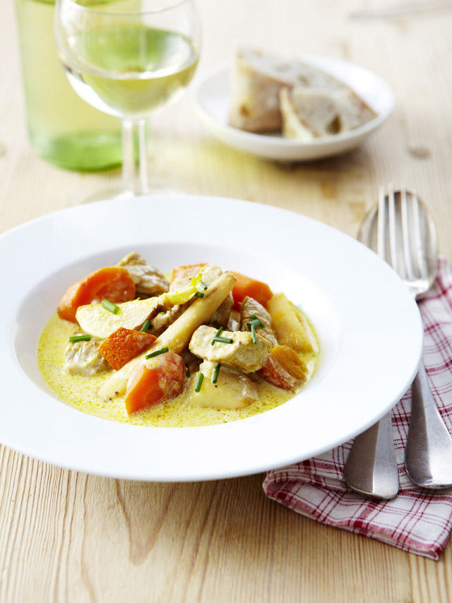 Kalbsragout mit Wurzelgemüse und Vacherin Fribourgeois AOP