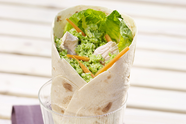 Erbsli-Wrap mit Gruyère AOP