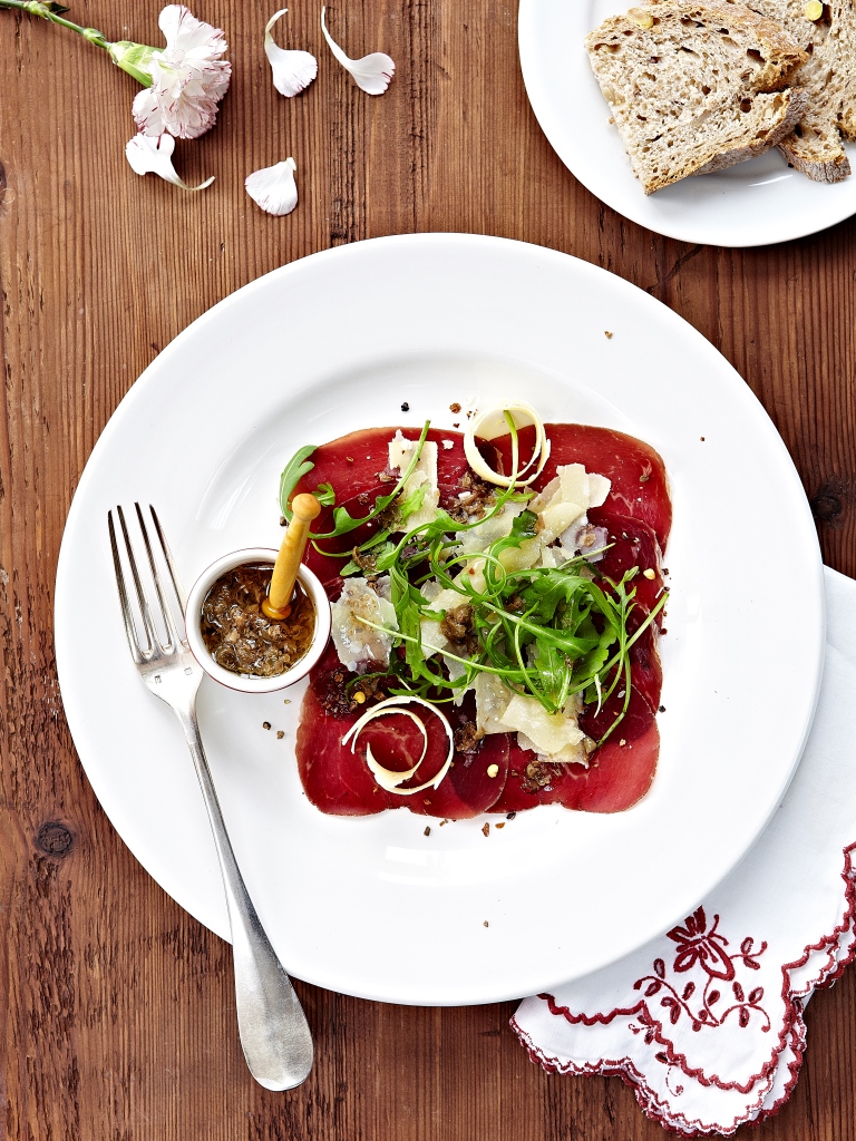 Carpaccio mit Bündnerfleisch und L'Etivaz AOP