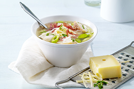 Brot-Lauchsuppe mit Schweizer Emmentaler AOP