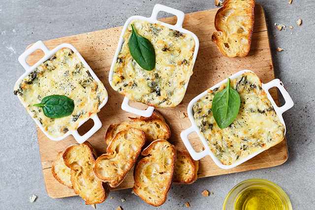 Lauch-Spinat-Dip mit Bündner Bergkäse