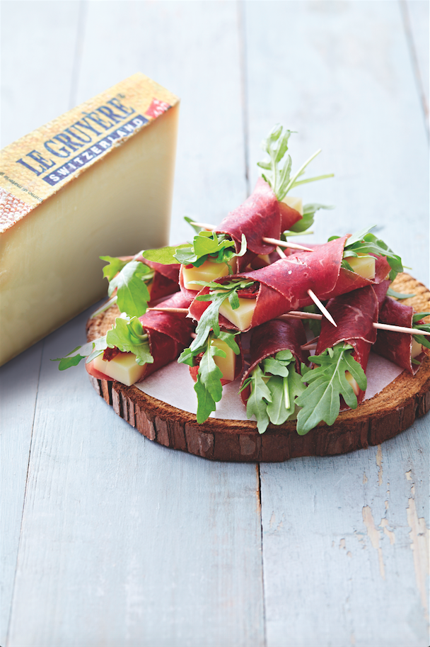 Mini-Rouladen mit Bündnerfleisch und Le Gruyère AOP