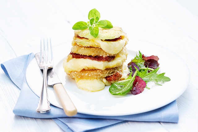 Kohlrabi Cordon bleu mit Le Gruyère AOP