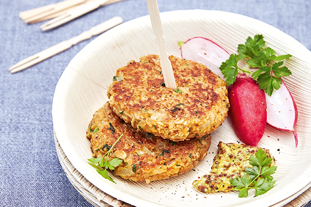 Veggie-Frikadellen mit Bündner Bergkäse